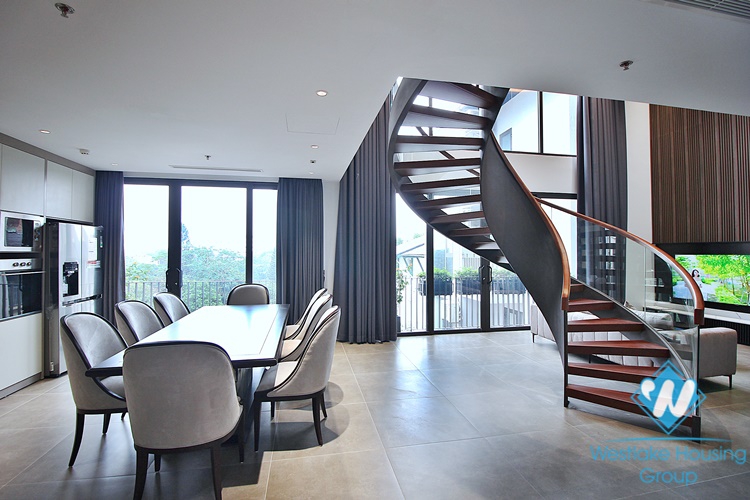 A luxurious duplex 3 bedrooms apartment for rent in Tay Ho area